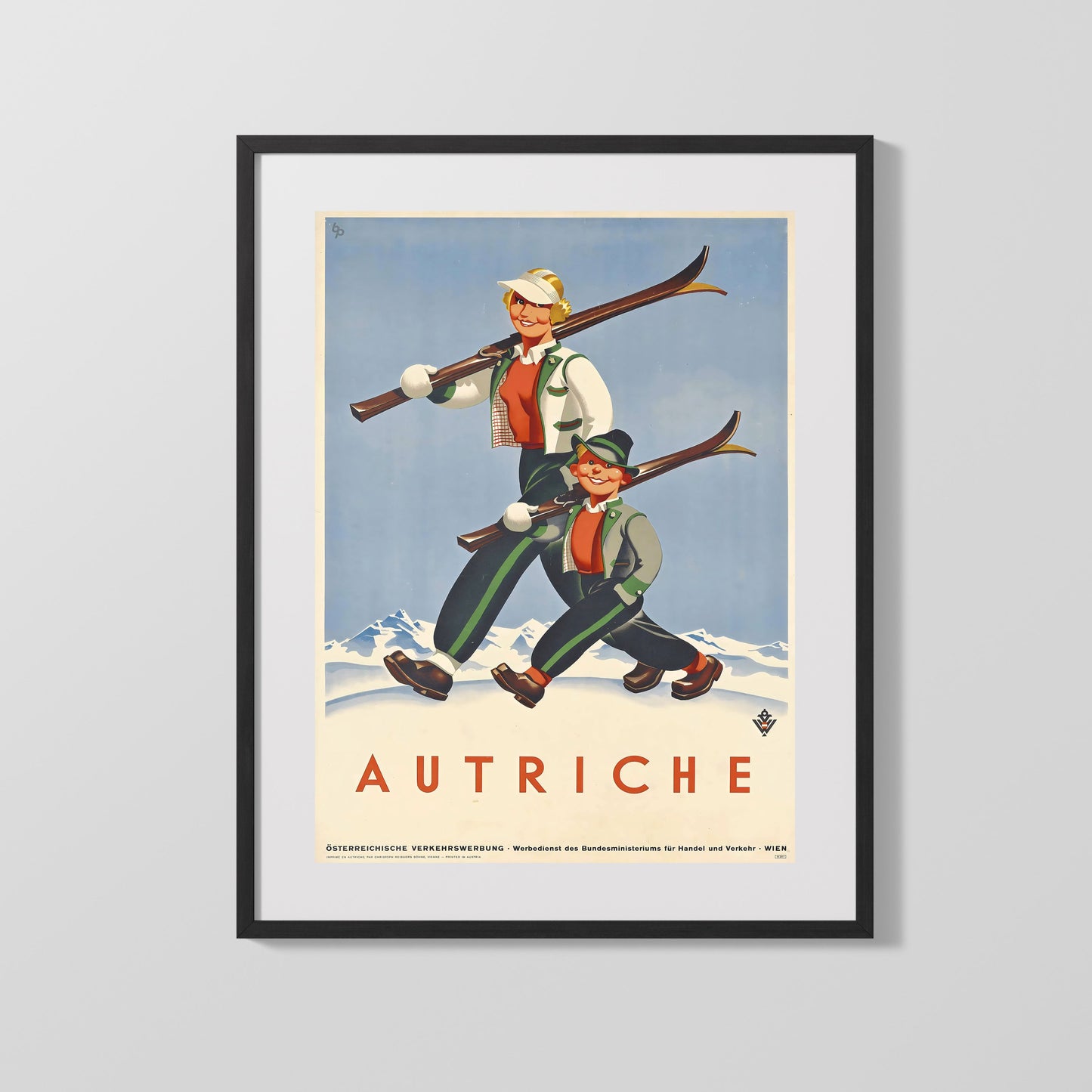 Classic Travel Poster - Austria - Skier