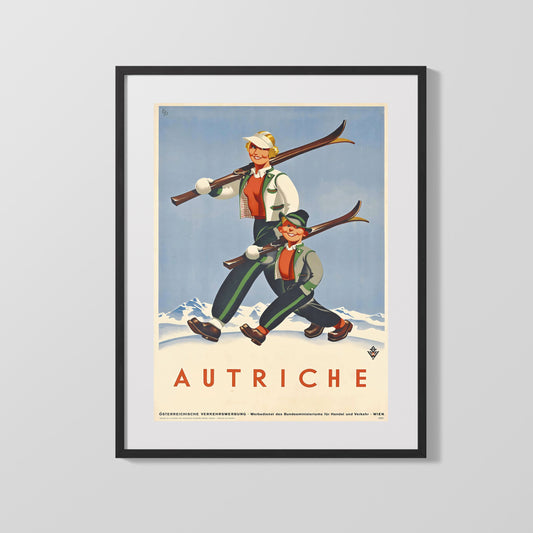 Classic Travel Poster - Austria - Skier