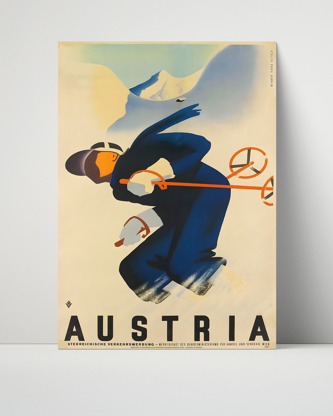 Classic Travel Poster - Austria - Skiing Alps