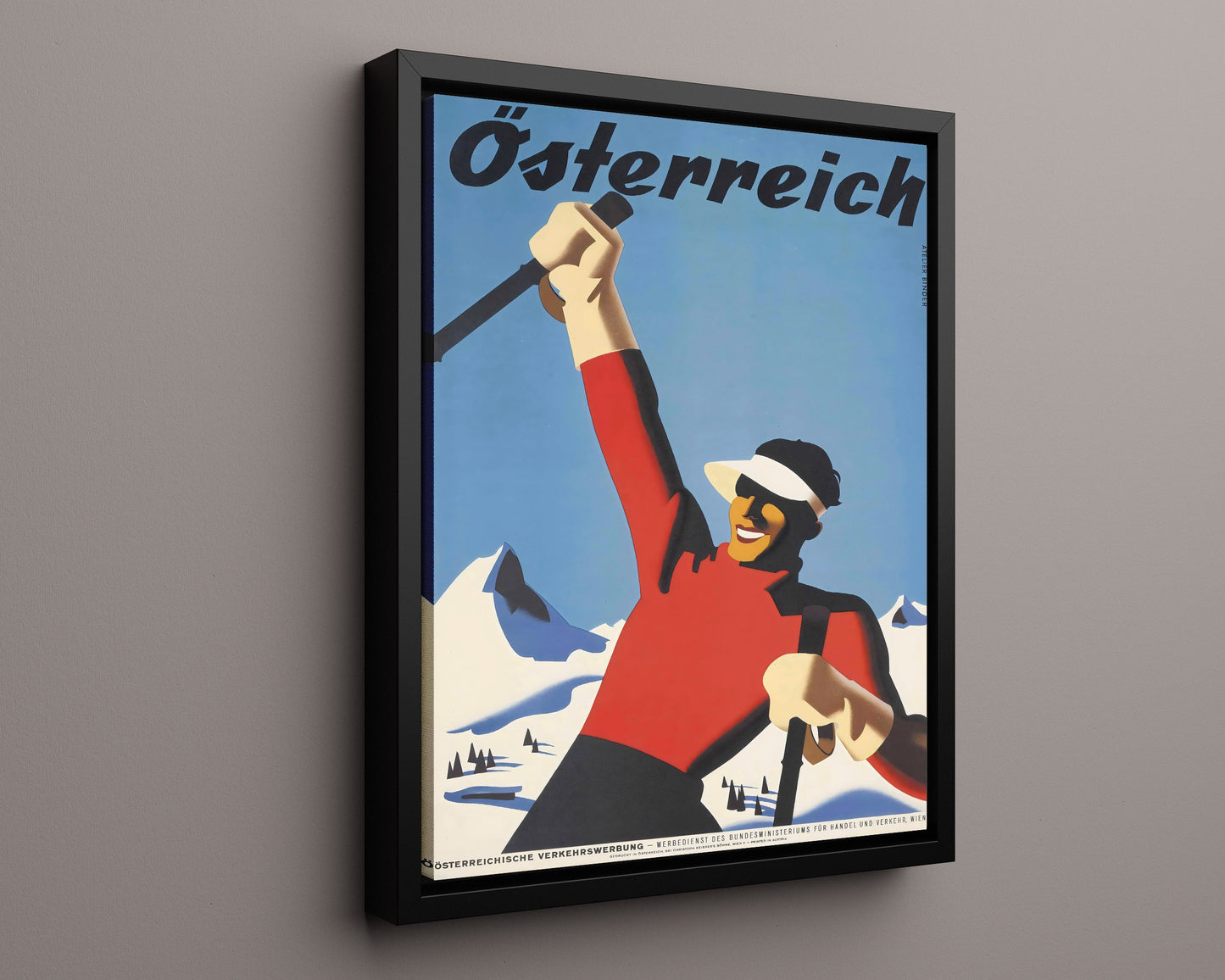 Classic Travel Poster - Austria - Skiing Trio