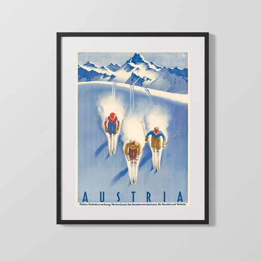Classic Travel Poster - Austria - Ski Tourism