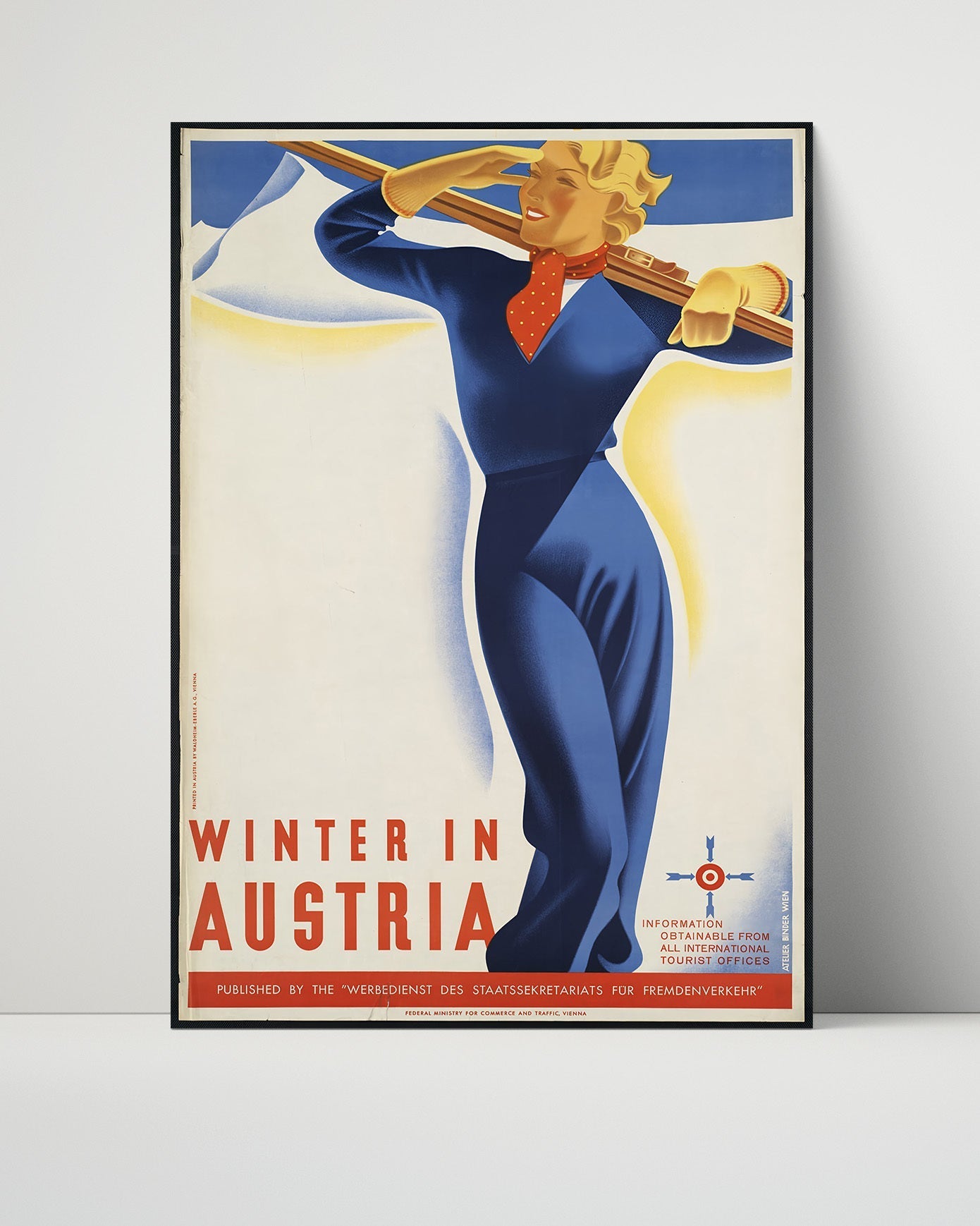 Classic Travel Unframed Poster -  Austria - Winter Sports