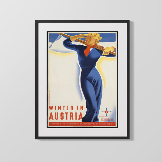 Classic Travel Poster - Austria - Winter Sports