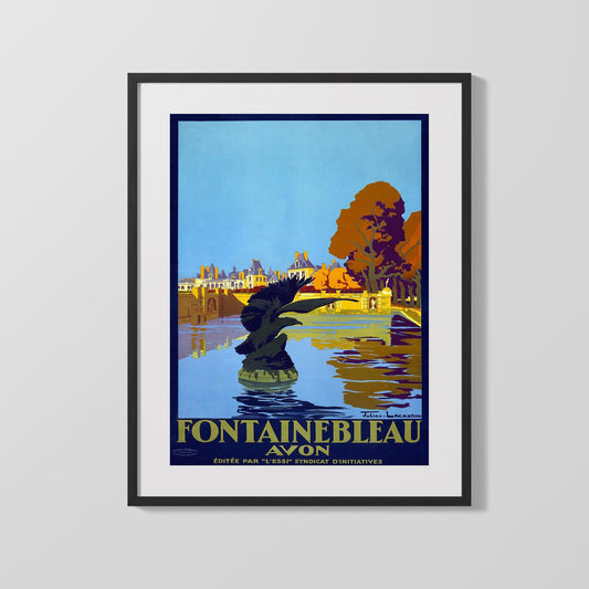 Classic Travel Poster - Avon - Fountainbleau