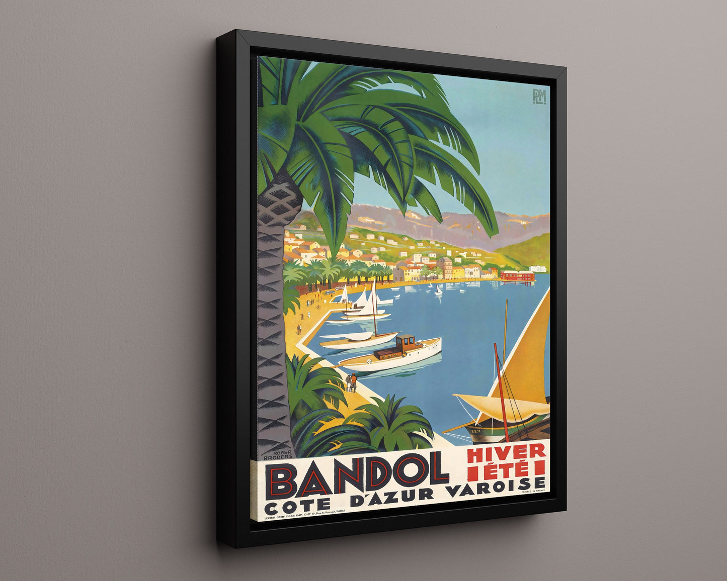 Classic Travel Poster - Bandol - Cote dAzur
