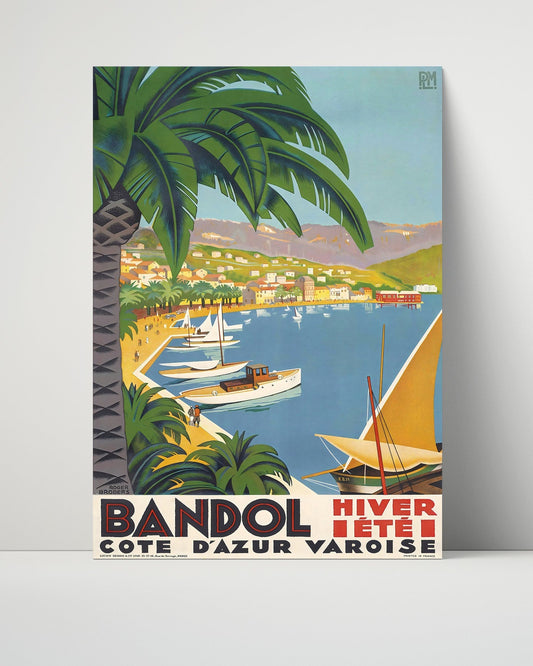 Classic Travel Unframed Poster -  Bandol - Cote dAzur