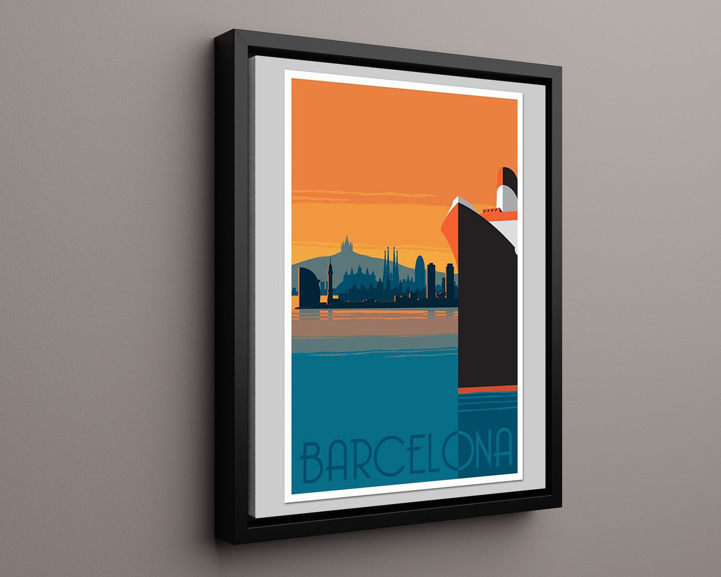Classic Travel Poster - Barcelona - Skyline Sagrada Familia