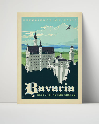 Classic Travel Unframed Poster -  Bavaria - Neuschwanstein Castle