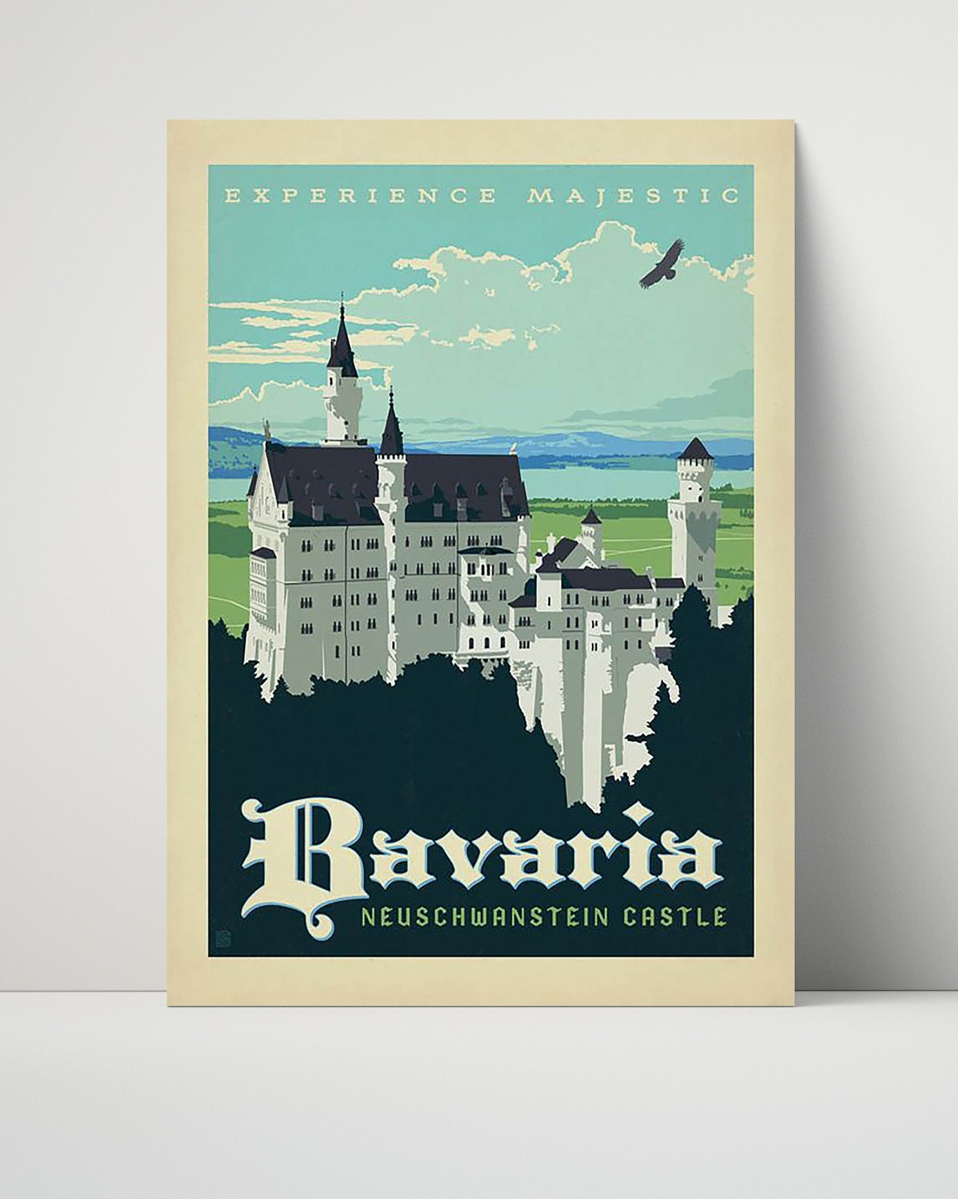 Classic Travel Poster - Bavaria - Neuschwanstein Castle
