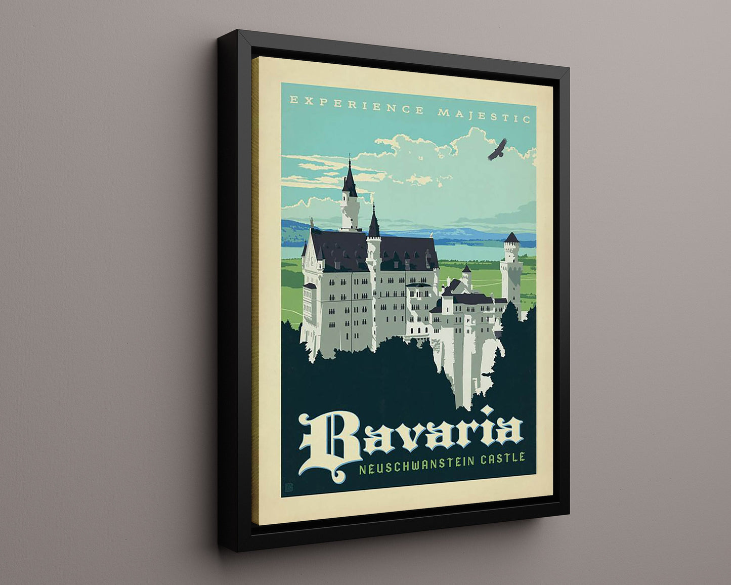 Classic Travel Poster - Bavaria - Neuschwanstein Castle