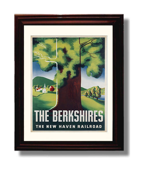 Berkshires New Haven Railroad travel poster wall art 8x10 Canvas