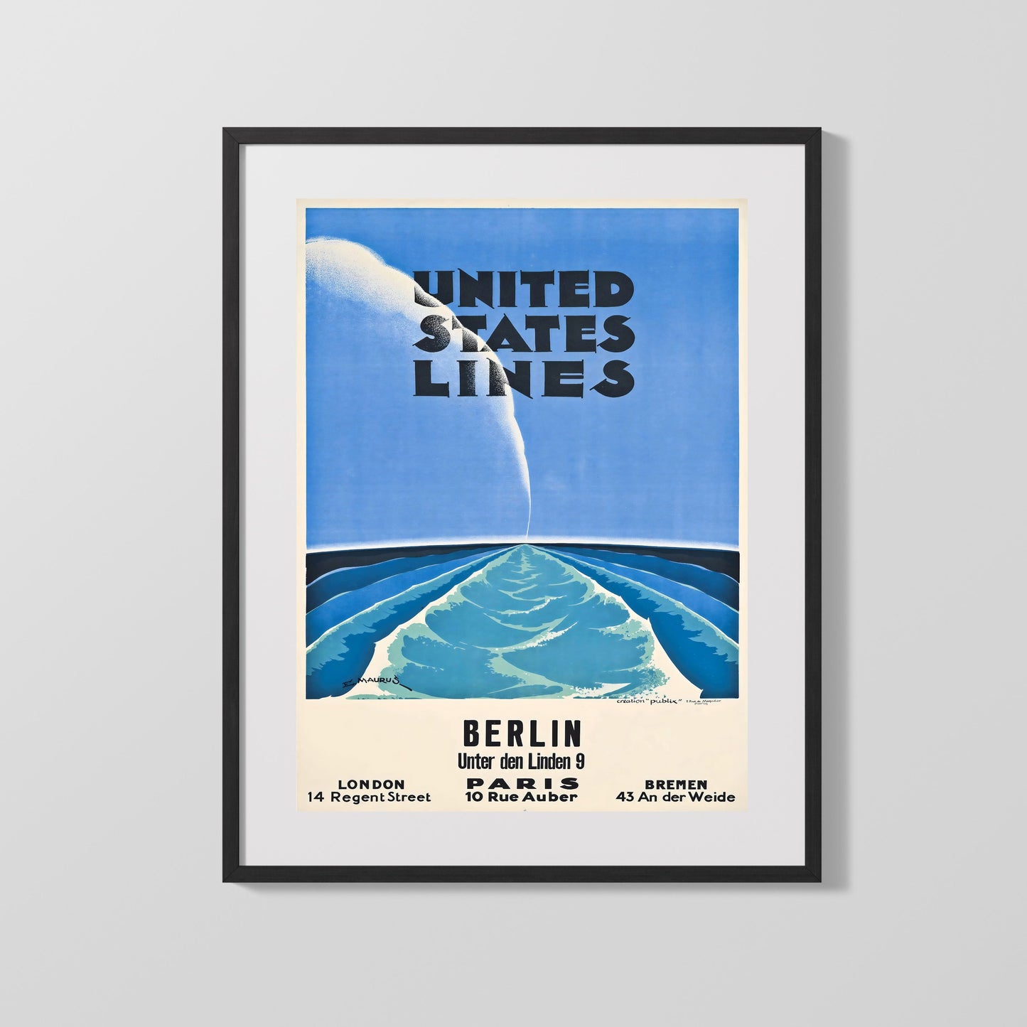Classic Travel Poster - Berlin - United States Lines