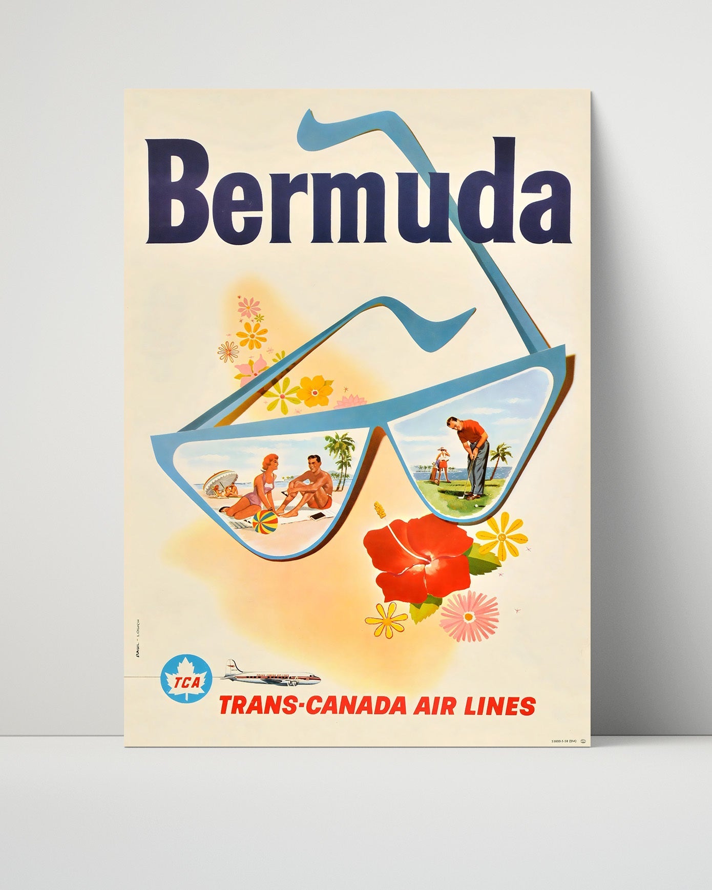 Classic Travel Poster - Bermuda - Trans Canada Airlines