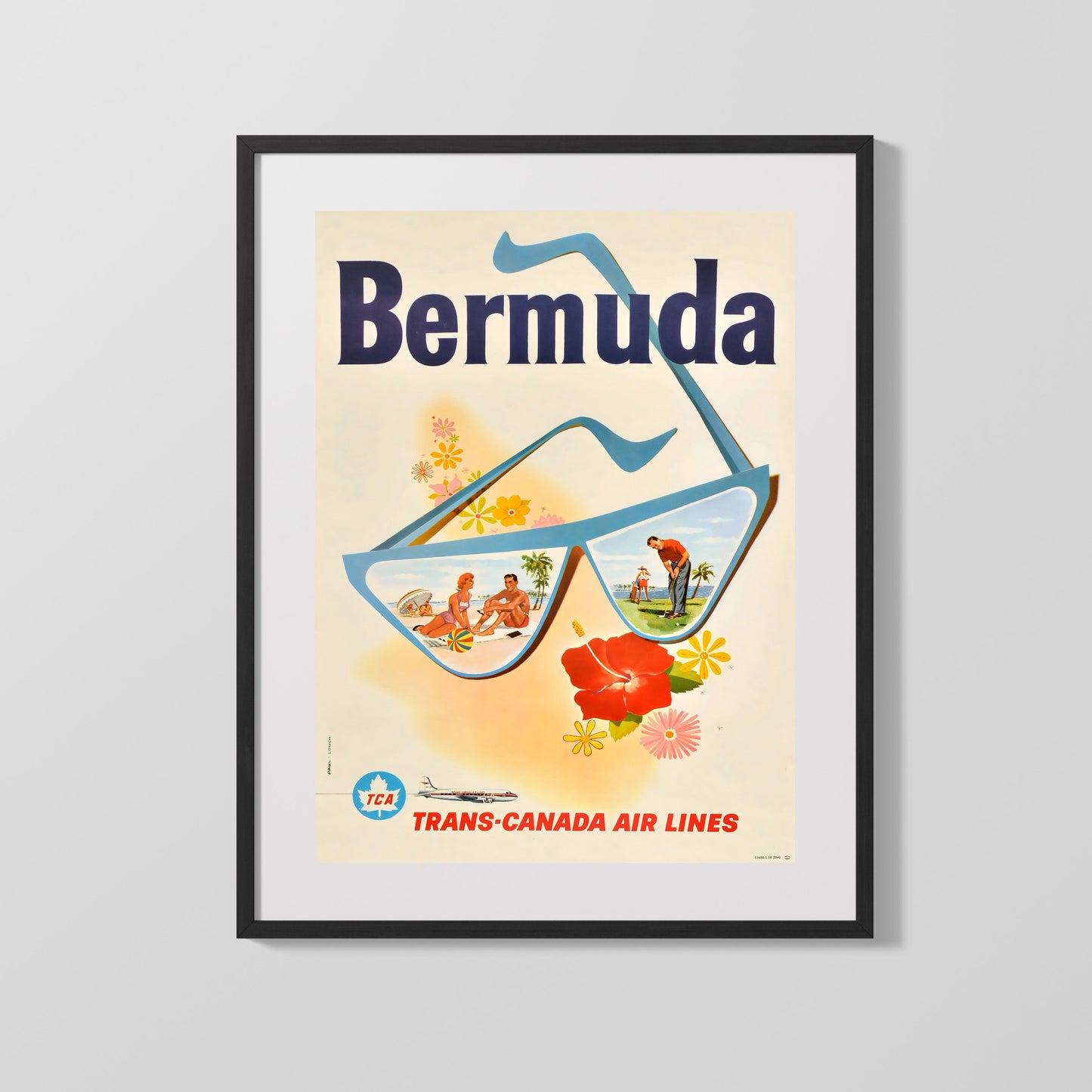Classic Travel Poster - Bermuda - Trans Canada Airlines