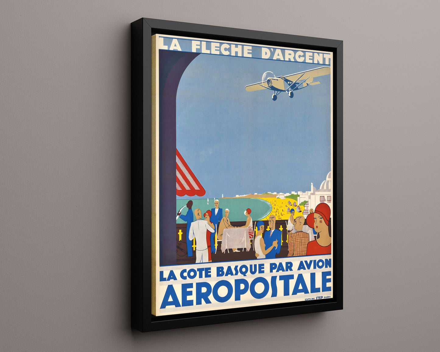 Classic Travel Poster - Biarritz - Cote Basque Flight