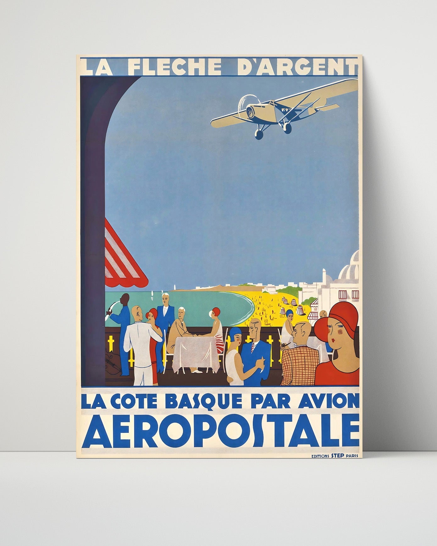 Classic Travel Poster - Biarritz - Cote Basque Flight