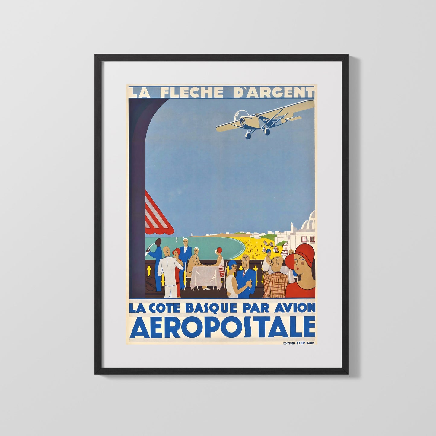 Classic Travel Poster - Biarritz - Cote Basque Flight