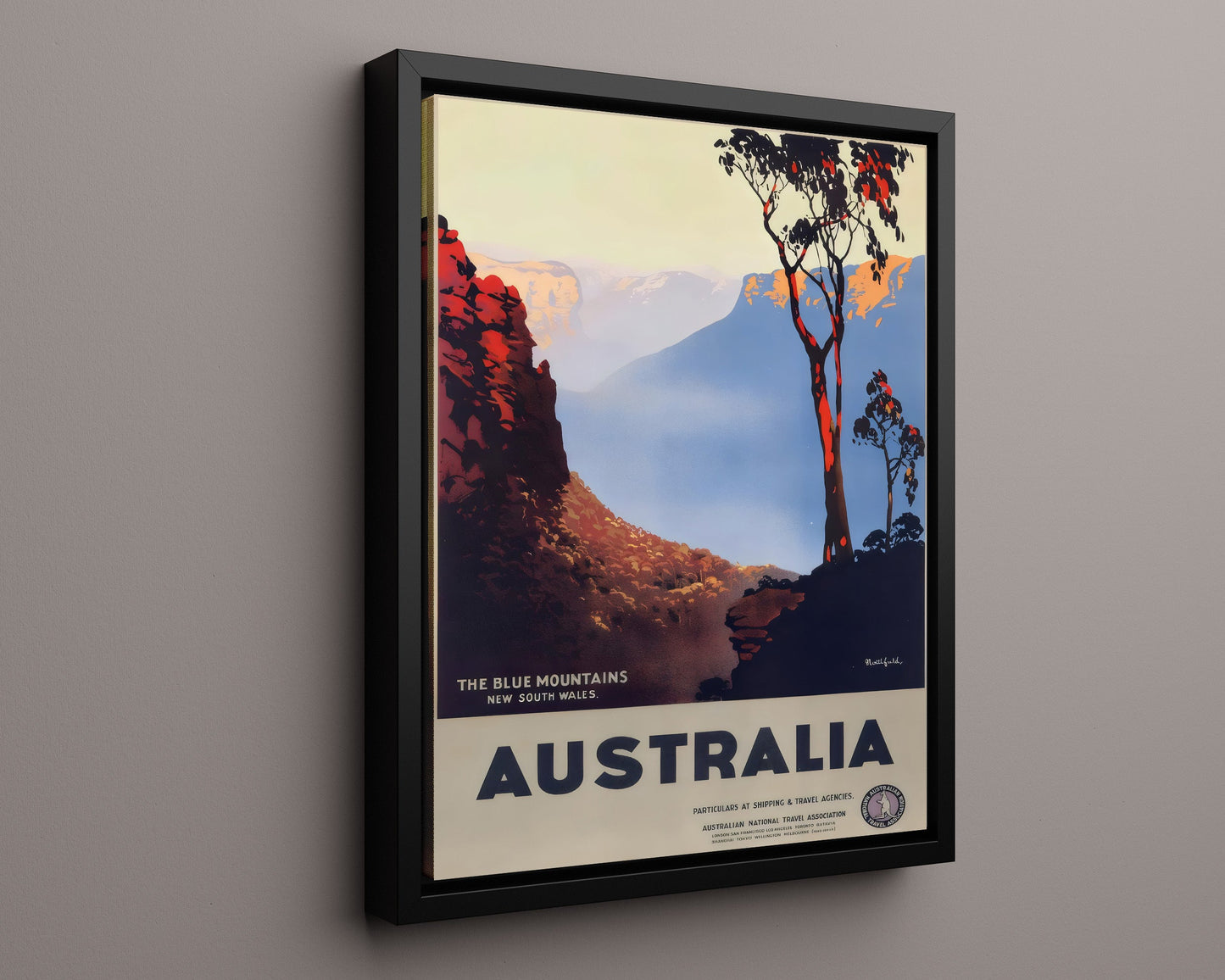 Classic Travel Poster - Blue Mountains - Australia