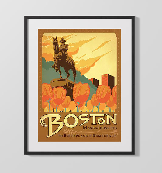 Boston Paul Revere Statue - Travel - 16x20 Gallery Frame