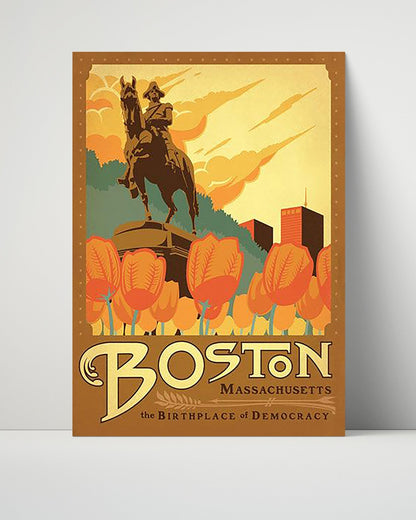 Classic Travel Unframed Poster -  Boston - Paul Revere Statue