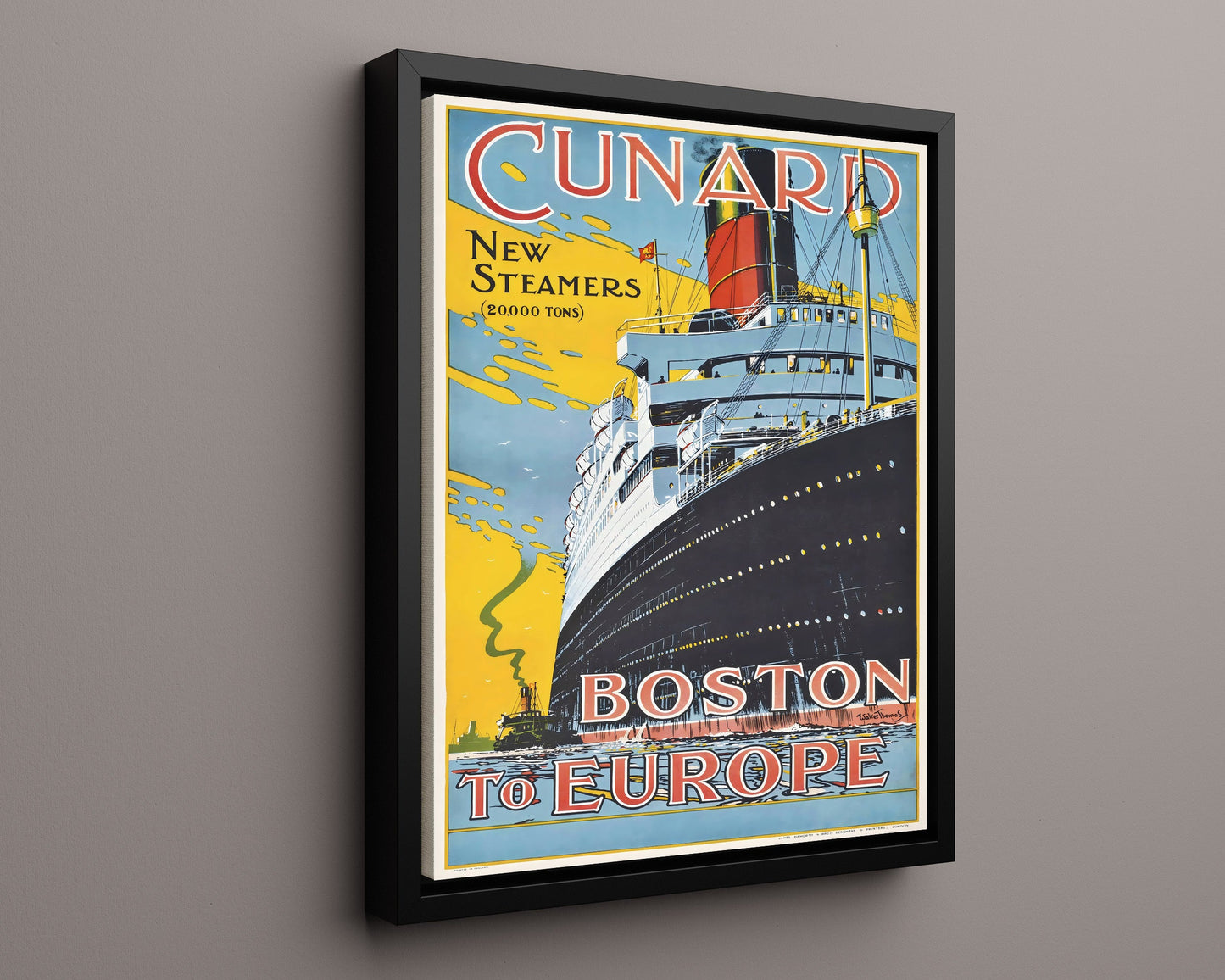Classic Travel Poster - Boston to Europe