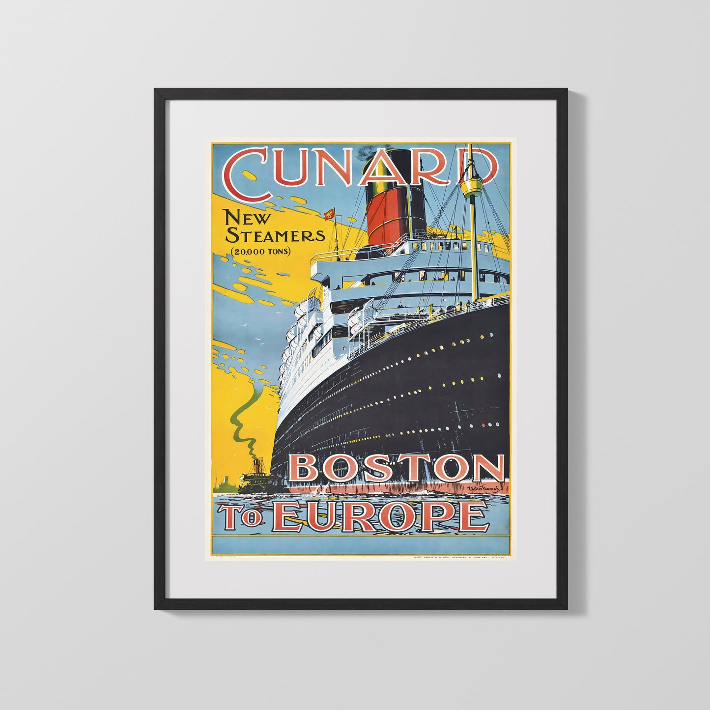 Classic Travel Poster - Boston to Europe