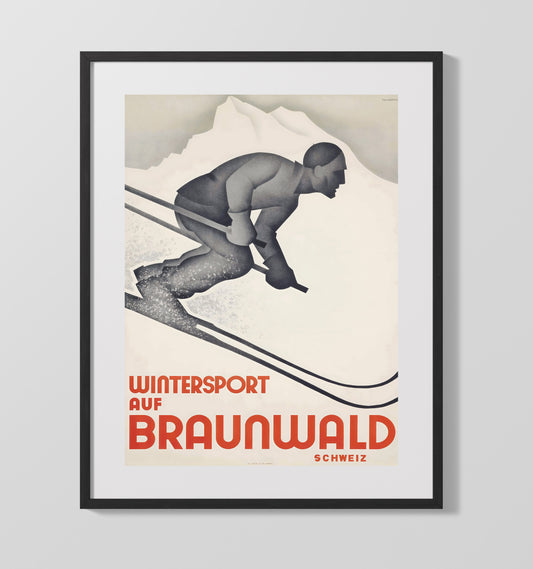 Braunwald Wintersport - Travel - 16x20 Gallery Frame