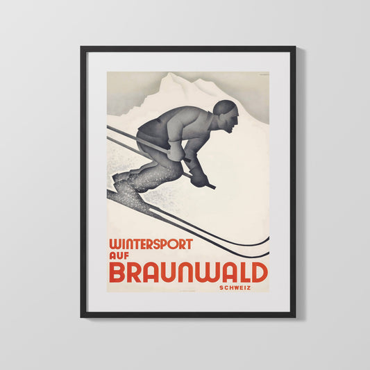 Classic Travel Poster - Braunwald