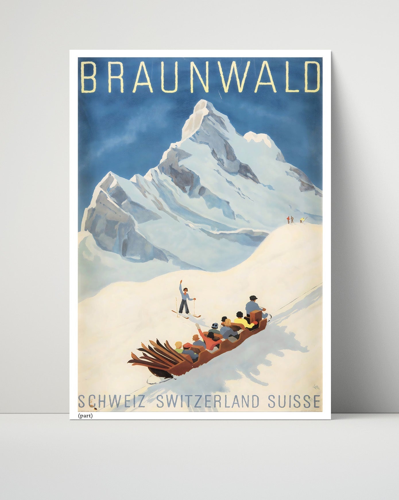 Classic Travel Unframed Poster -  Braunwald - Wintersport