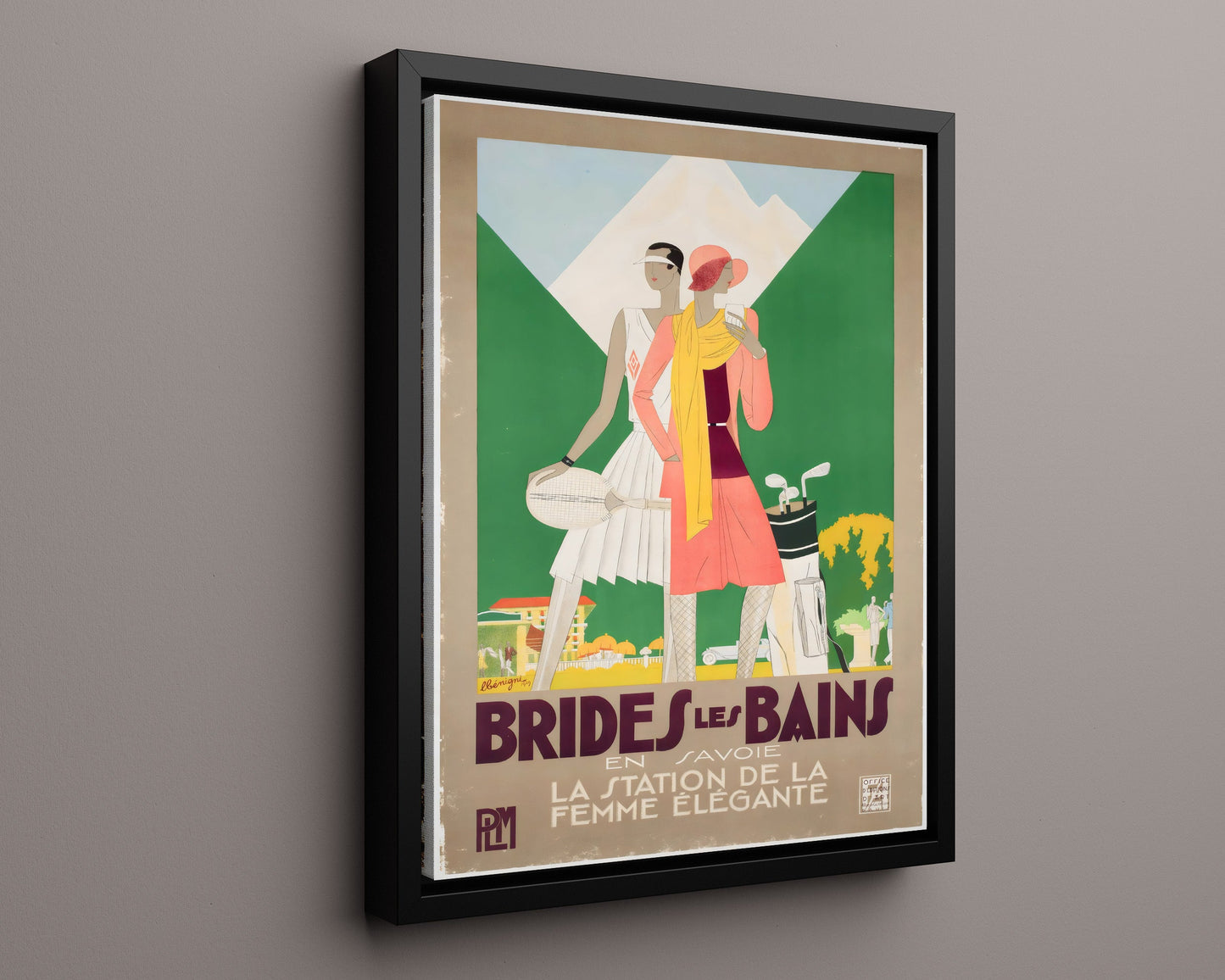 Classic Travel Poster - Brides-les-Bains - Elegant Tennis and Golf