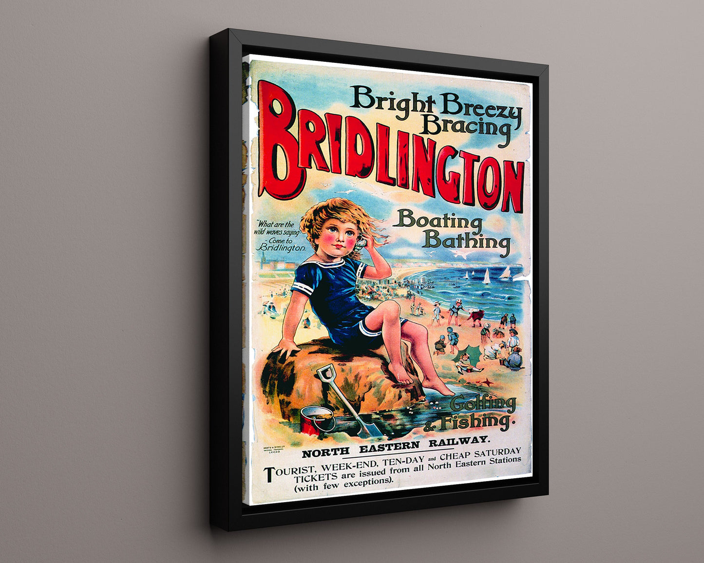 Classic Travel Poster - Bridlington - Child with Seashell