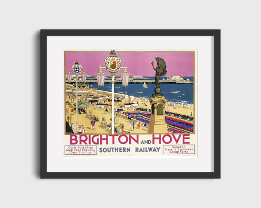 Classic Travel Poster - Brighton - Hove Seaside