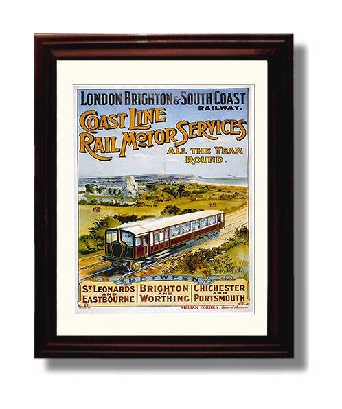 Brighton Railway travel poster wall art 8x10 Canvas