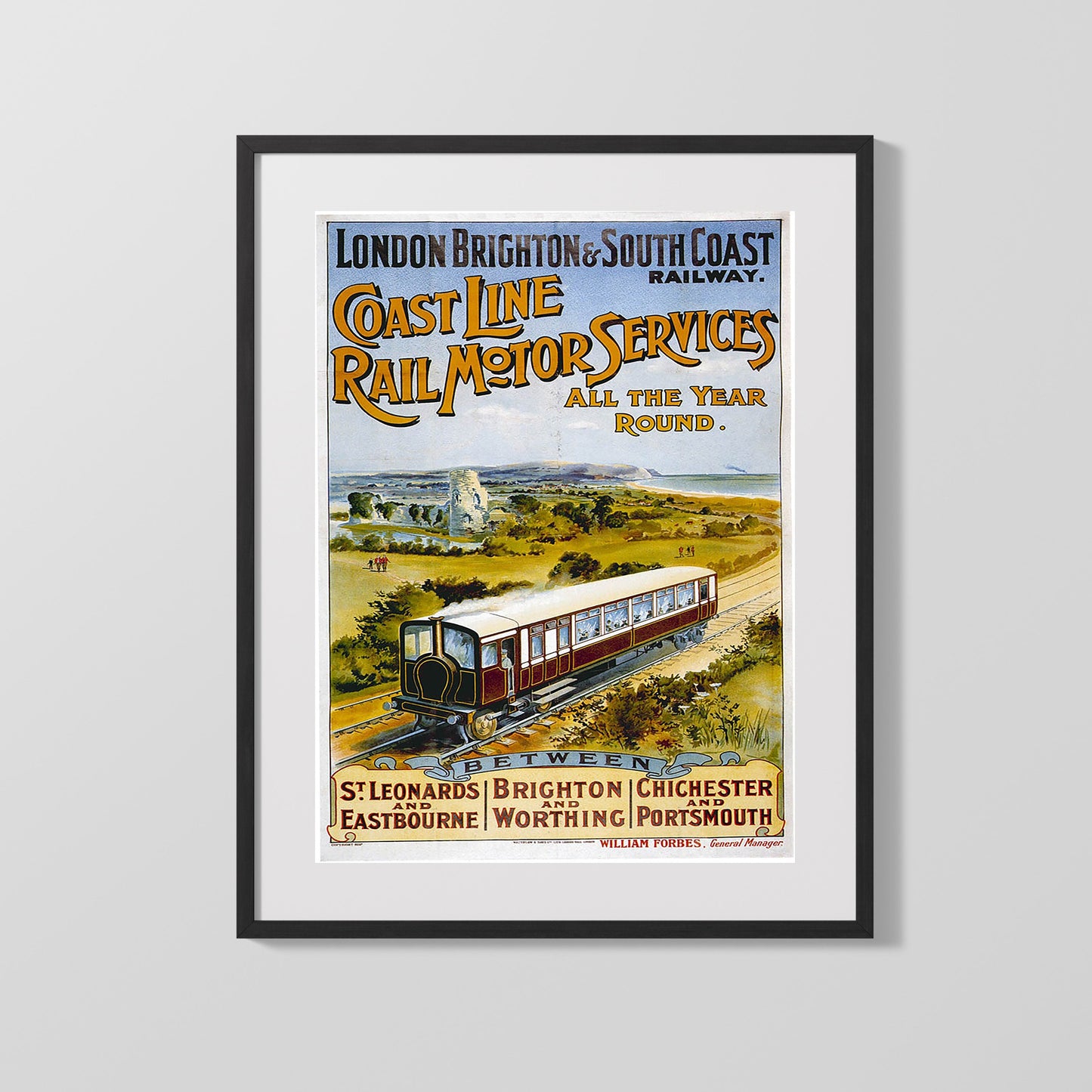 Classic Travel Poster - Brighton - Railway