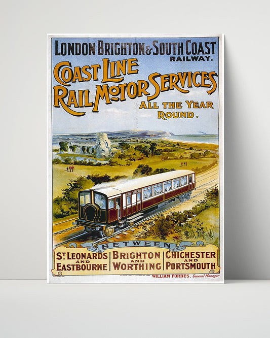 Classic Travel Unframed Poster -  Brighton - Railway