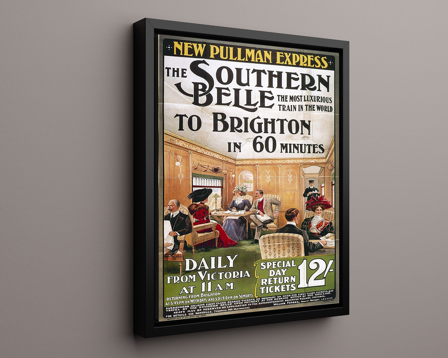 Classic Travel Poster - Brighton Seaside Walk