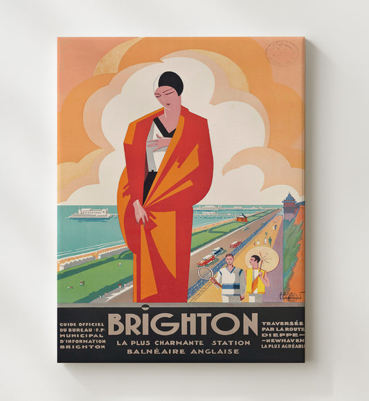 Brighton Seaside Walk - Travel - 20x24 Canvas