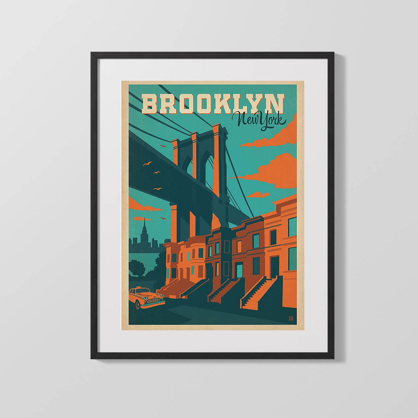 Classic Travel Poster - Brooklyn - New York