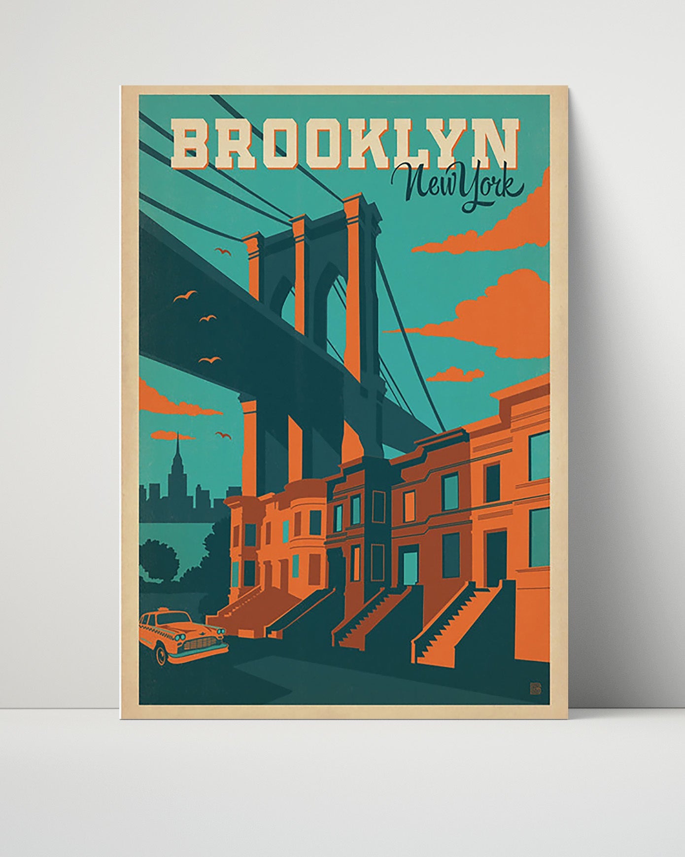 Classic Travel Poster - Brooklyn - New York