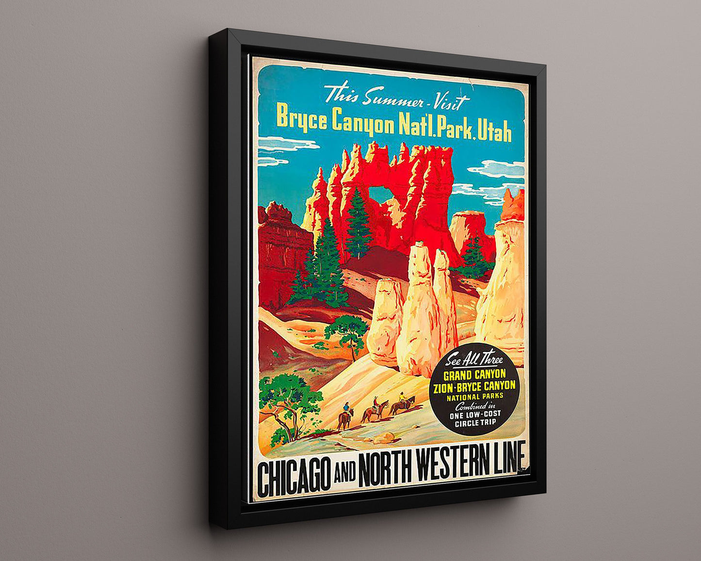 Classic Travel Poster - Bryce Canyon - Utah National Park