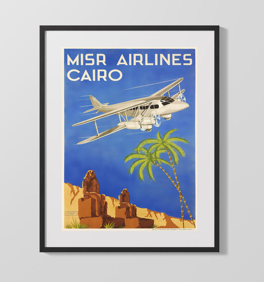 Cairo Misr Airlines - Travel - 16x20 Gallery Frame