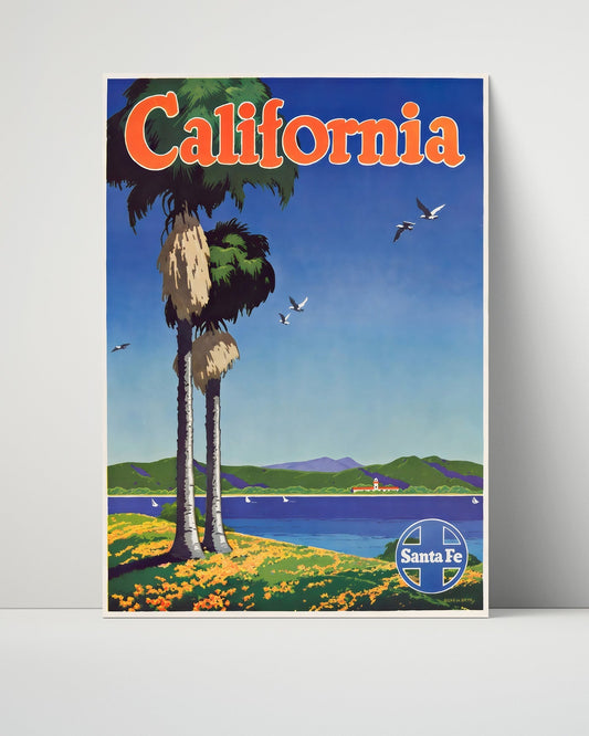 Classic Travel Unframed Poster -  California - Santa Fe Railroad