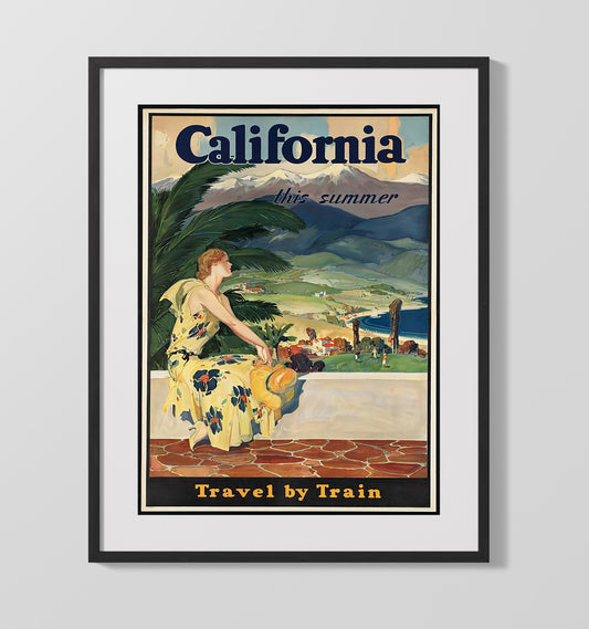 California Travel by Train - Travel - 16x20 Gallery Frame