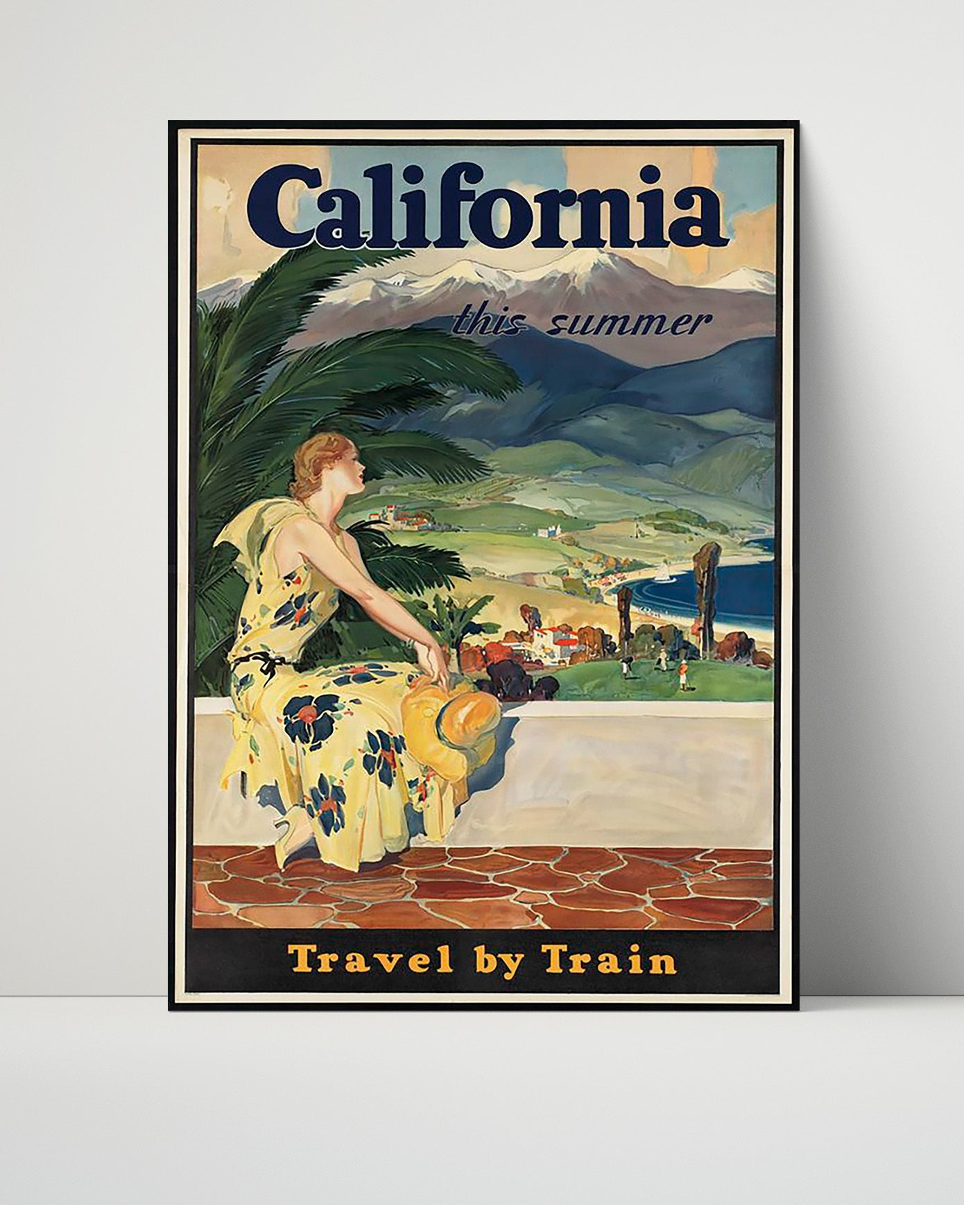 Classic Travel Poster - California - Travel by Train