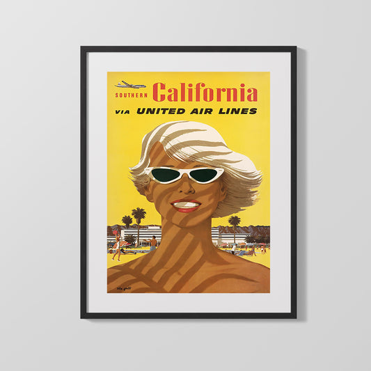 Classic Travel Poster - California - United Air Lines