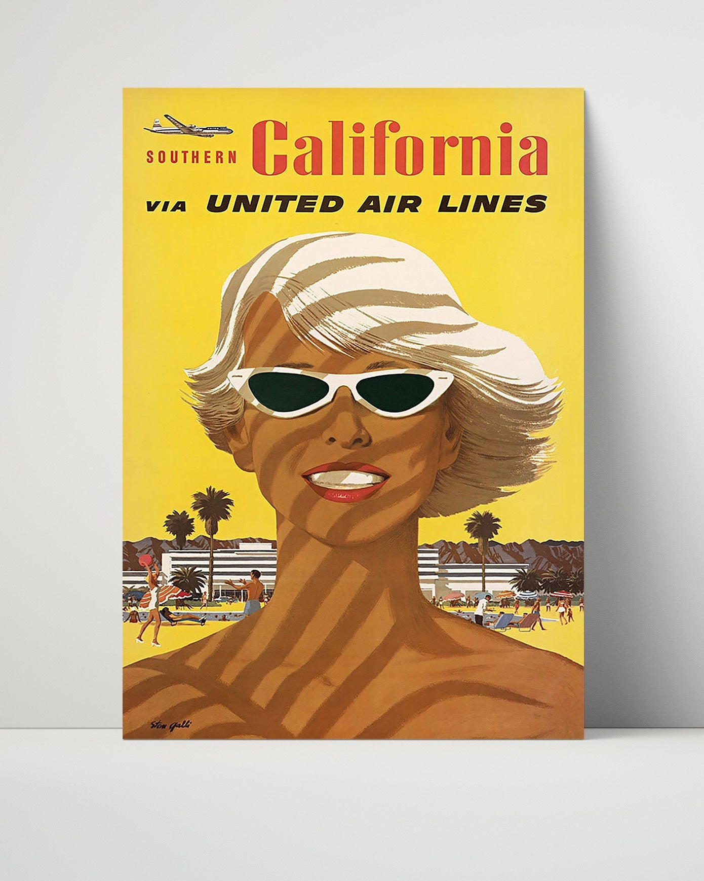 Classic Travel Unframed Poster -  California - United Air Lines