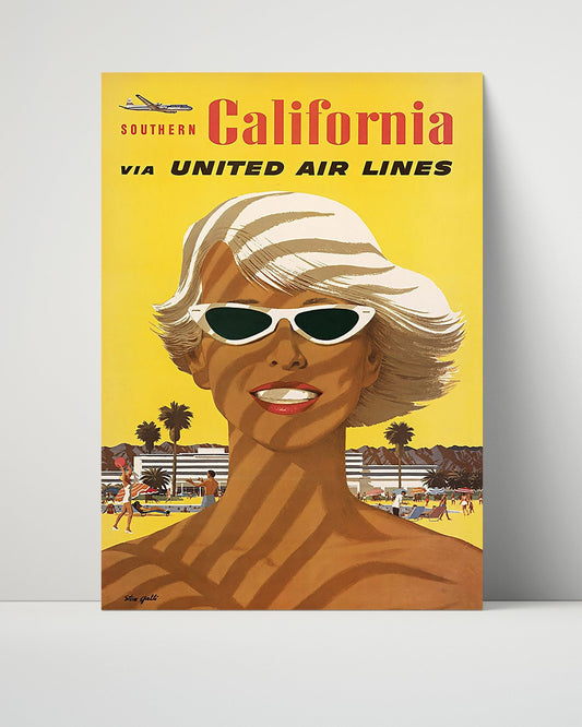 Classic Travel Unframed Poster -  California - United Air Lines