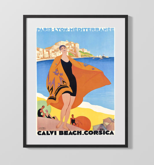 Calvi Beach Corsica - Travel - 16x20 Gallery Frame