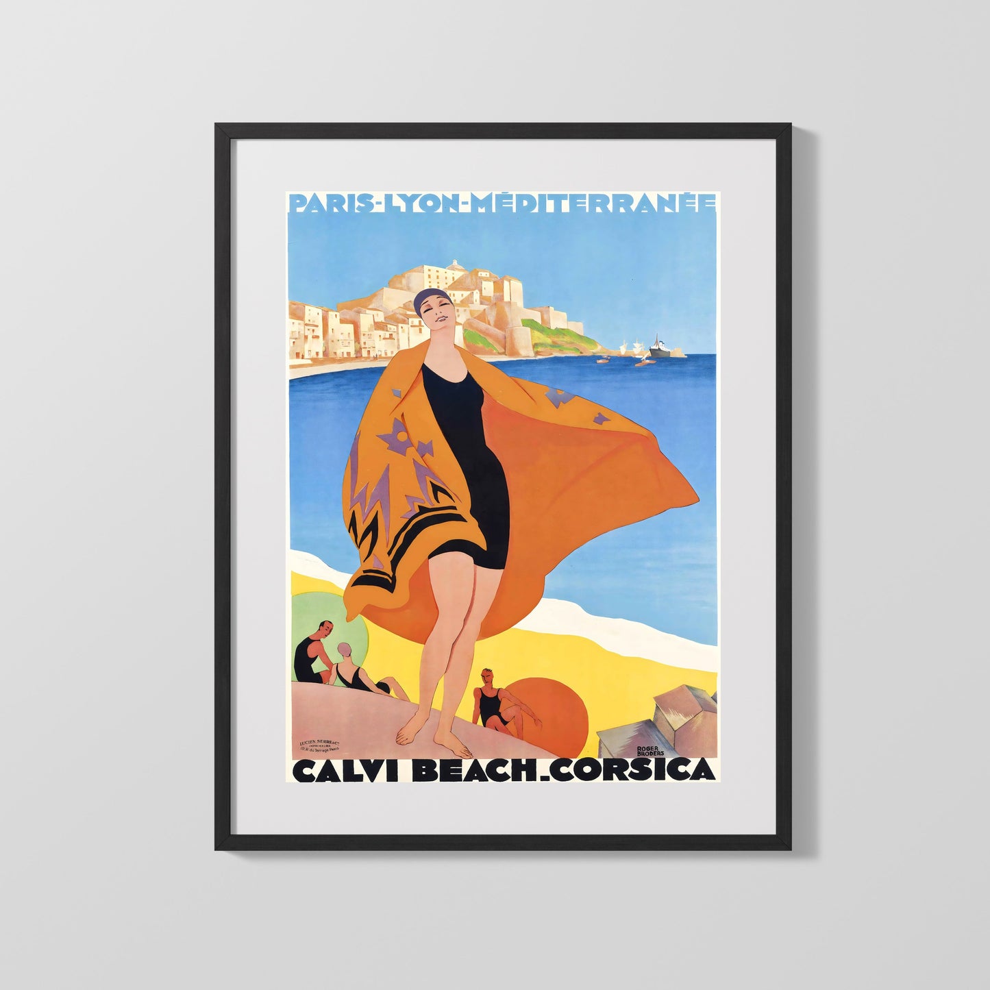 Classic Travel Poster - Calvi Beach - Corsica
