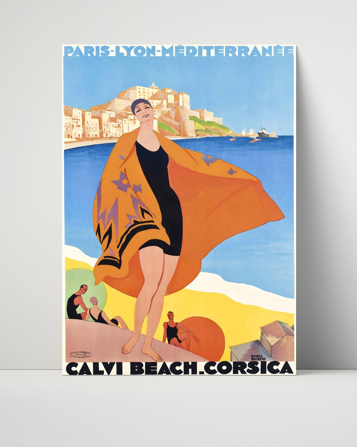 Classic Travel Poster - Calvi Beach - Corsica